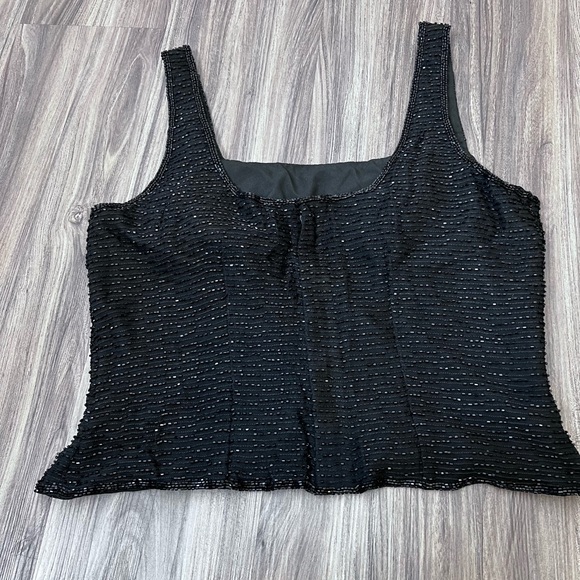 ANDRETTA DONATELLO Retro Black Beaded Whimsigoth Witchy Corsette Camisol… - Picture 4 of 14